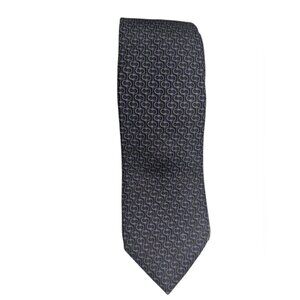 Authentic Gucci Blue Silk Printed Tie